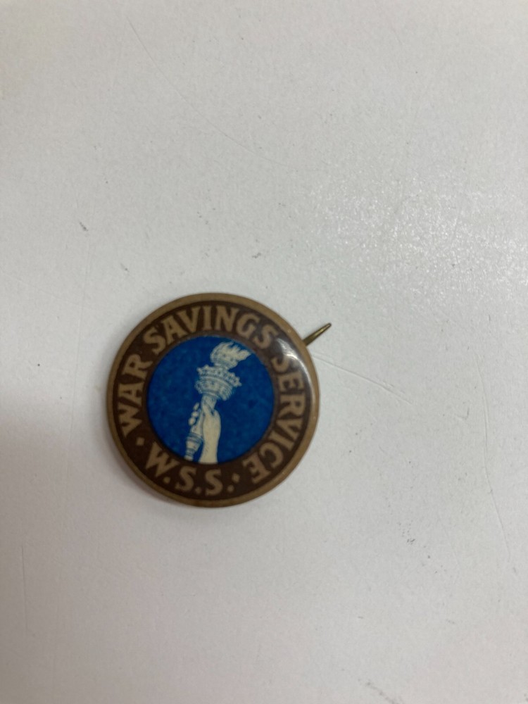 WWI war savings service pin pinback button WSS