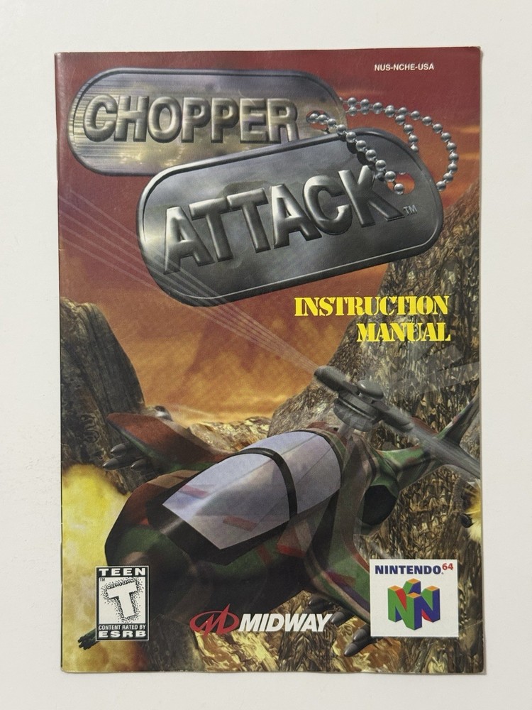 Chopper Attack - Nintendo N64 *Instruction Manual*