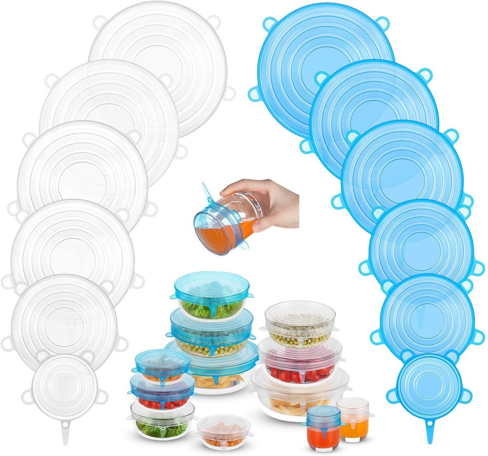 Silicone Stretch Lids Zero Waste Reusable Silicon Container Lid Covers Leftover