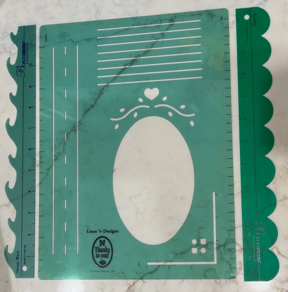 Creative Memories Borderlines Patterns & Lines & Designs Template - EUC!