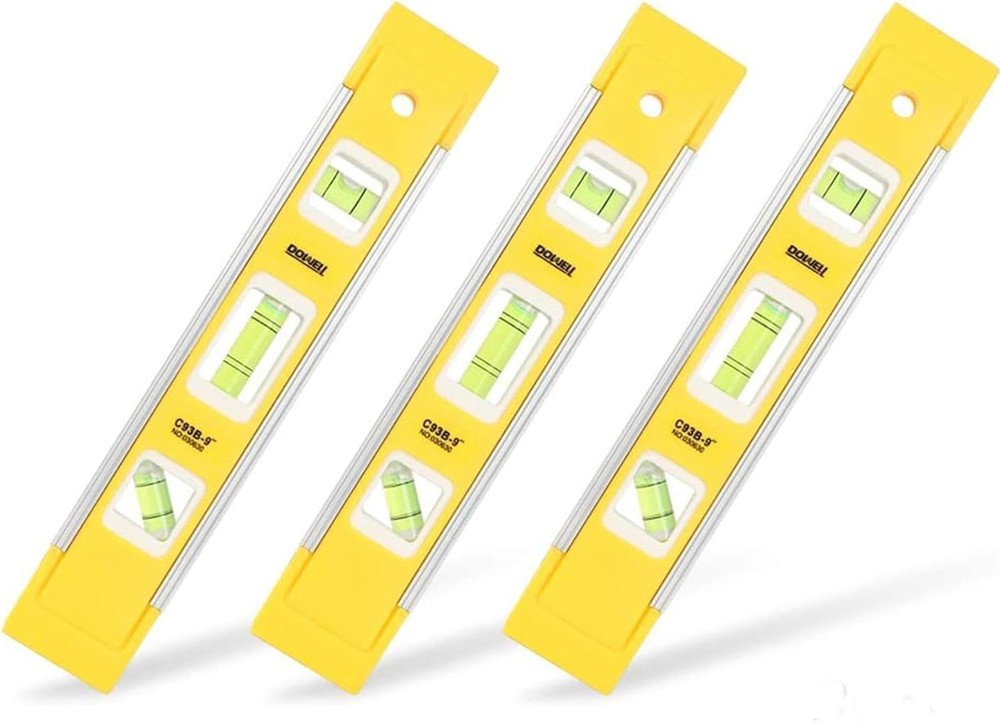 Magnetic Aluminum Torpedo Level - Compact 9-Inch Design with Dual Functionality