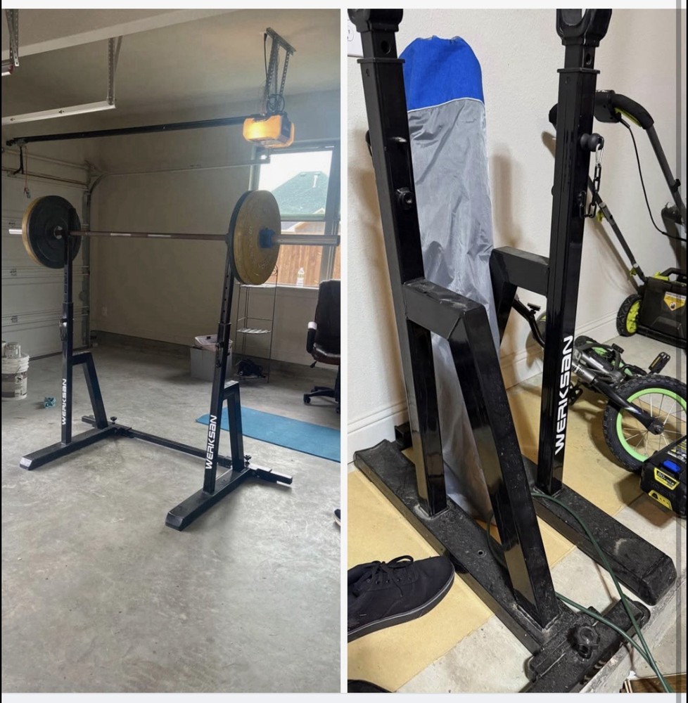Werksan Squat Rack Olympic Weightlifting (Height & Width Adjustable)