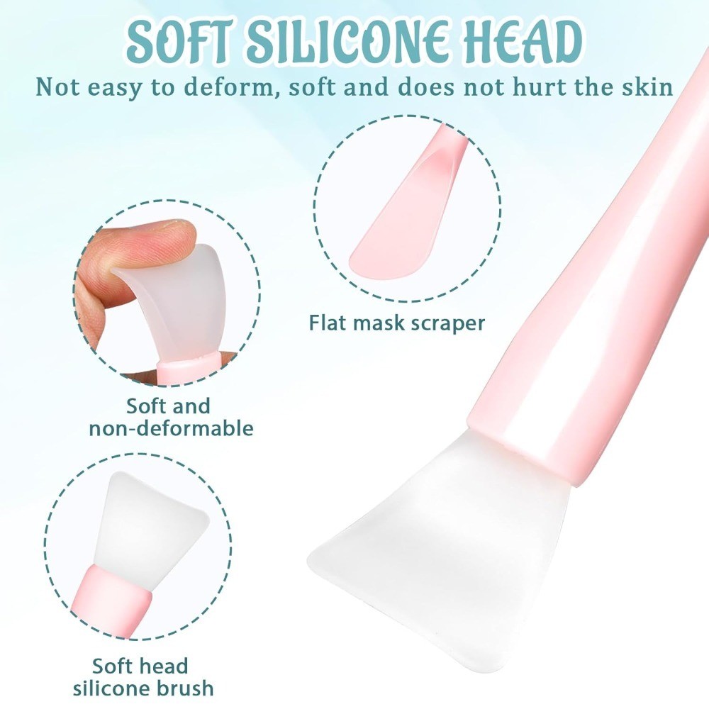 4 Pcs Face Mask Brush Set Double Headed Silicone Makeup Applicator Tool for