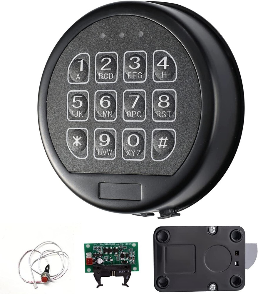 Gun Safe Lock Replacement & Swing Bolt Lock Black Keypad Electronic Safe Lock