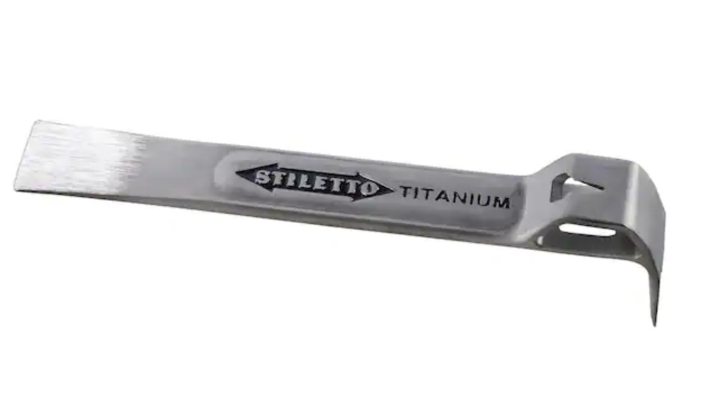 Stiletto Flatbar Glazer 7.5" Titanium Multi-Functional Staple Puller Pocket-Size