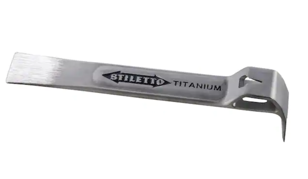 Stiletto Flatbar Glazer 7.5" Titanium Multi-Functional Staple Puller Pocket-Size
