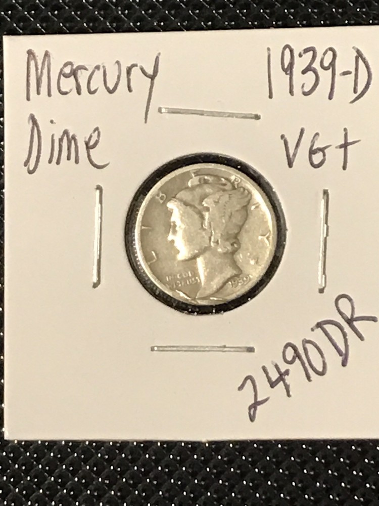 1939-D Mercury Dime   VG+