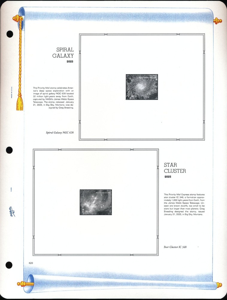 WHITE ACE 2025 UNITED STATES Regular Issue Plate Blocks Supplement USR-PB56