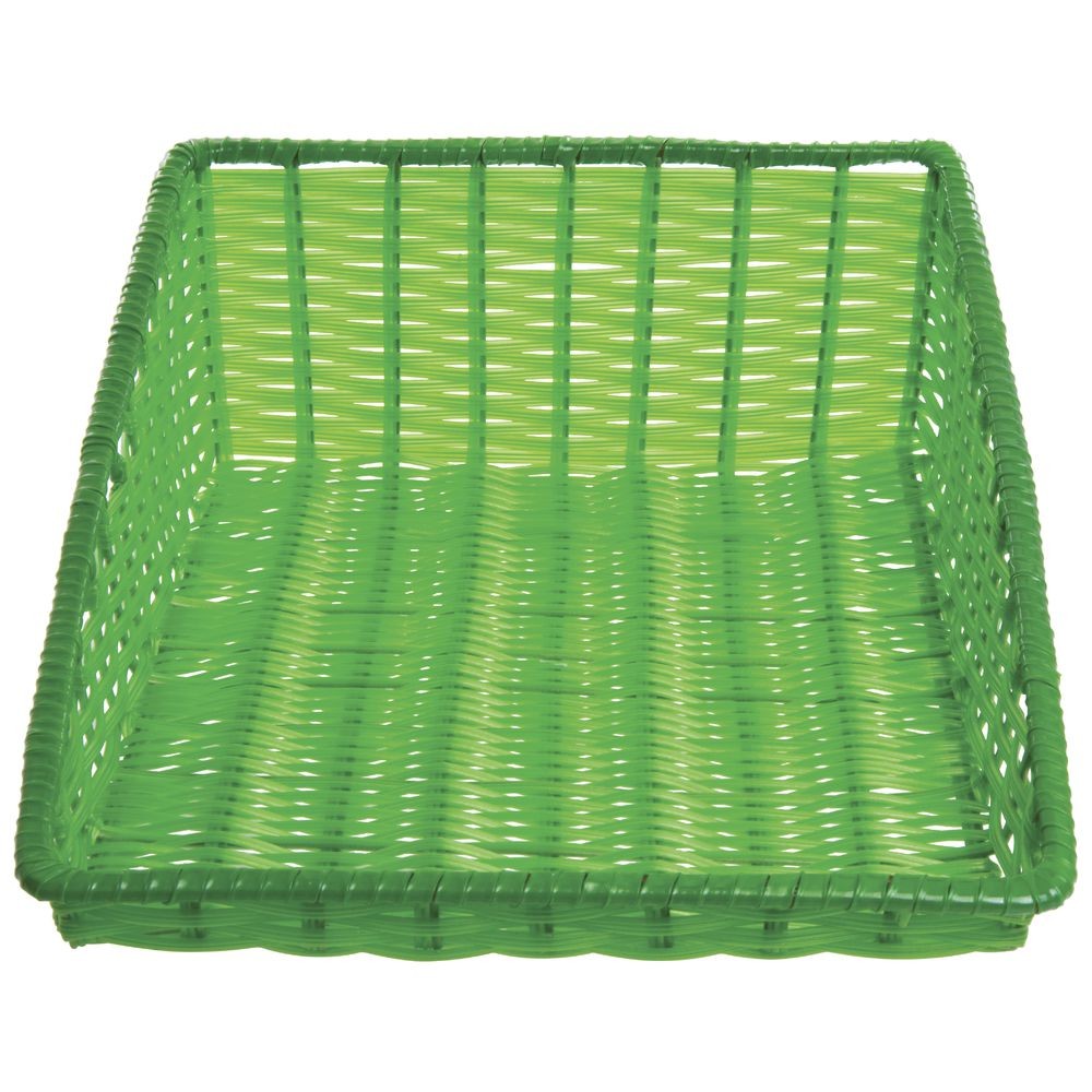 HUBERT Tapered Storage Basket Green, Rectangular - 15 1/2"L x 24"D x 1 1/2" to