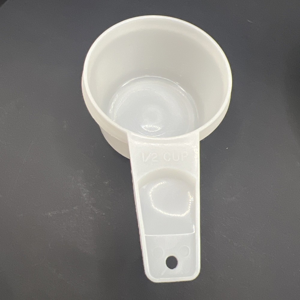VTG Tupperware Sheer White Measuring Cup 5 Pcs Missing 1/4c Replacement Nesting
