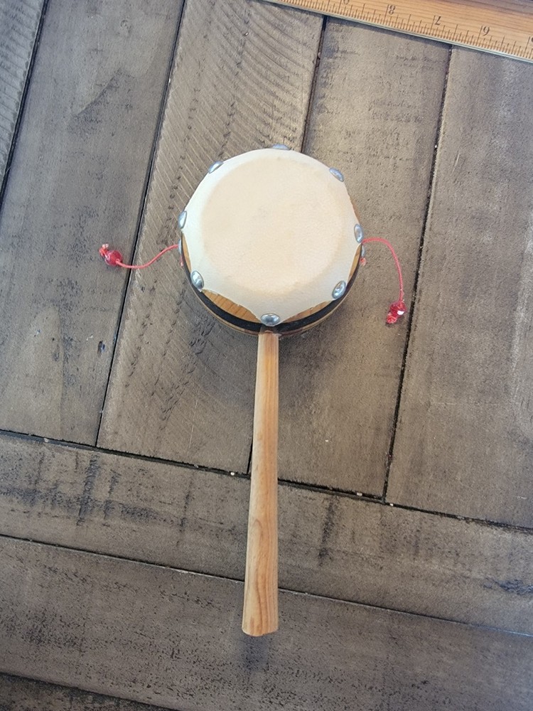 Monkey Spinning Balance Double-Sided Drum Percussion 9"