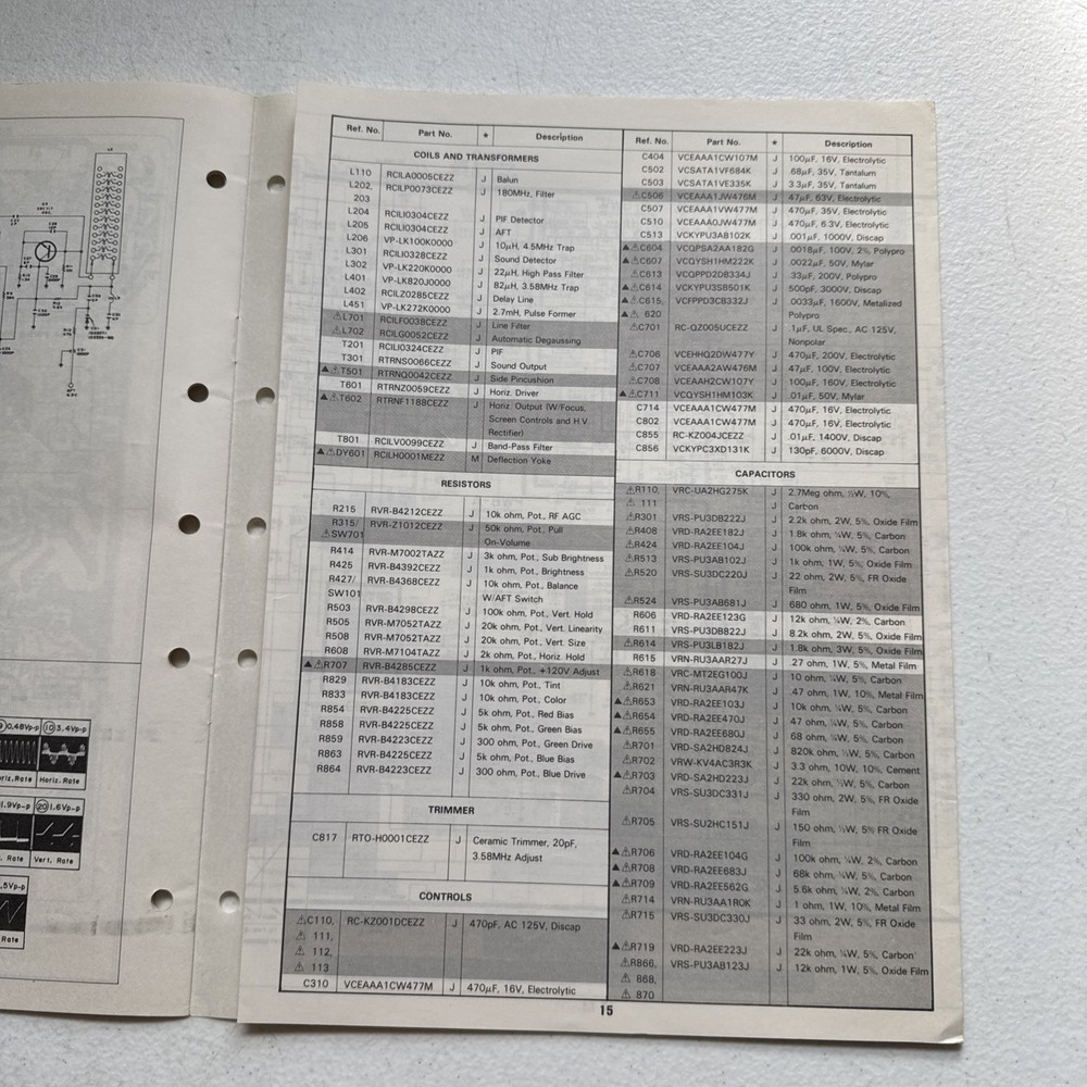 Sharp Electronics Color TV Model C1335 Preliminary Service Information