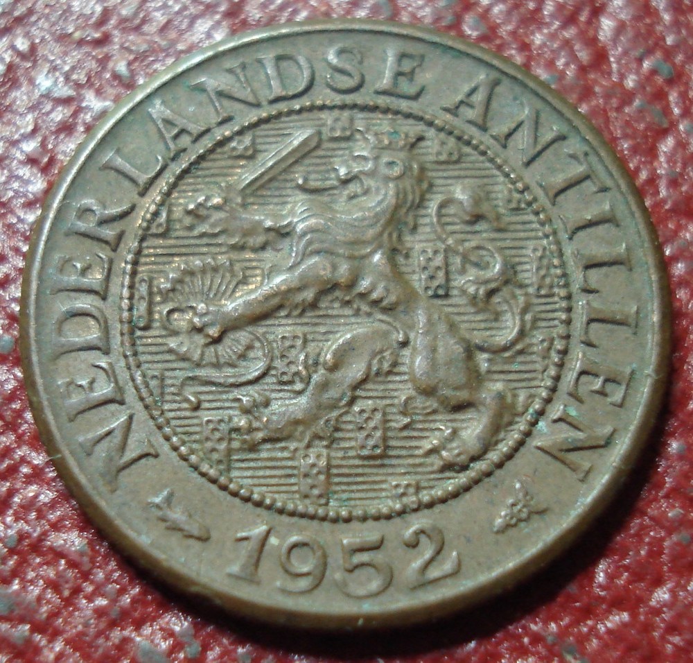 1952 NETHERLANDS ANTILLES 1 CENT IN EF CONDITION