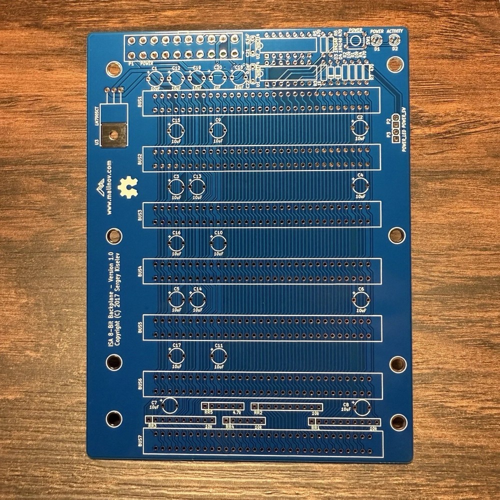 ISA 8-bit Backplane DIY Kit By Sergey Kiselev (Requires Assembly)