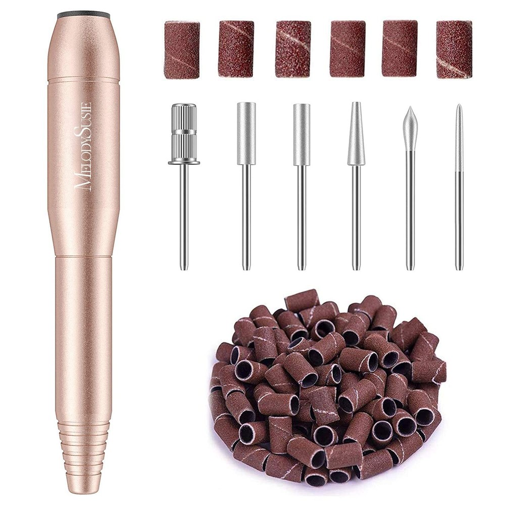 Multifunctional Nail Drill Kit with Metal Bits - Compact & Lightweight Design