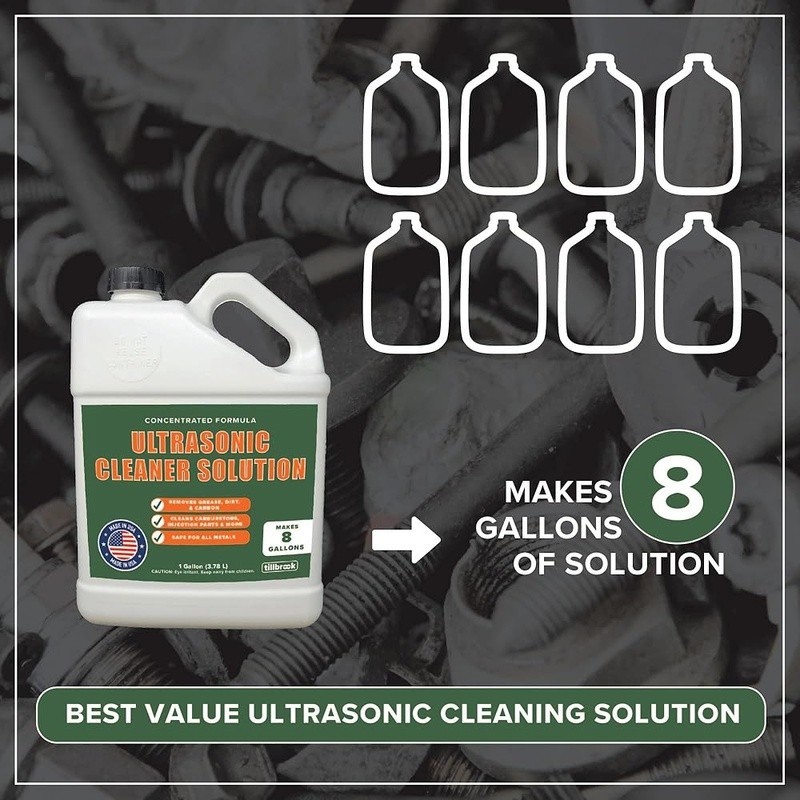 Ultrasonic Cleaner Solution Carburetors Metals Engine Parts Non-Toxic 8 Gallons