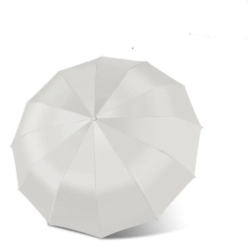 12-rib windproof umbrella. Fully-automatic, folding, UV, and rain.