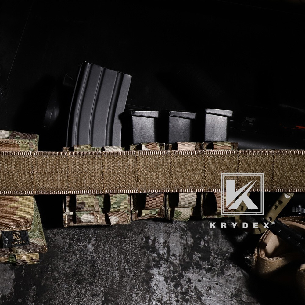 KRYDEX Tactical Double Stack Pistol Single Mag Pouch Belt / MOLLE Mounted Black