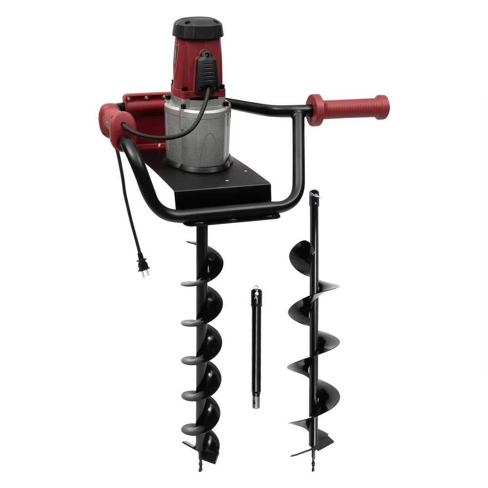 1.6HP Electric Post Hole Digger with 2 Drill Bits & Adjustable Speed