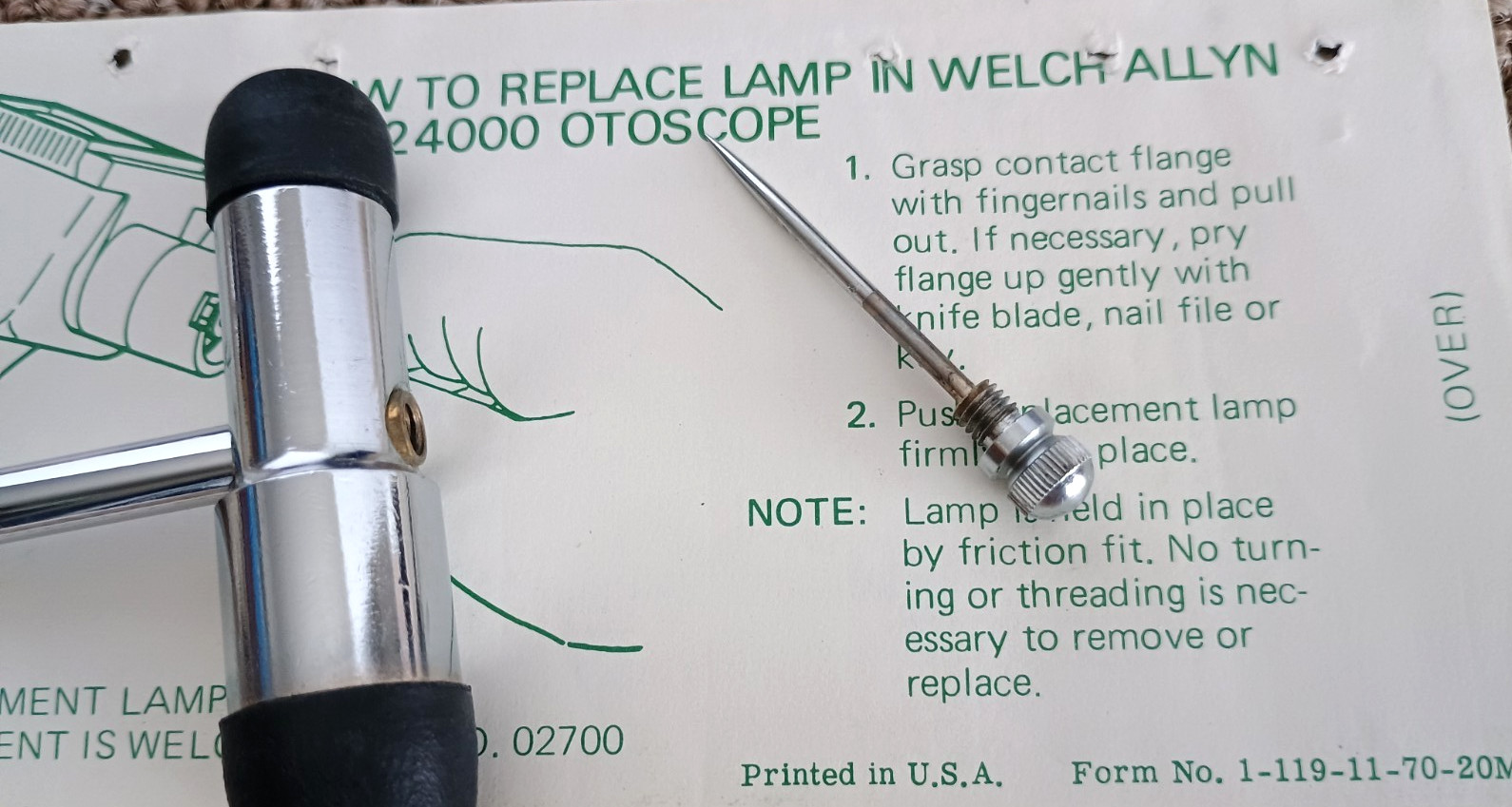 Vintage Leather Lilly Doctors MD Bag Hewlett Packard-RS Stethoscope WA Otoscope