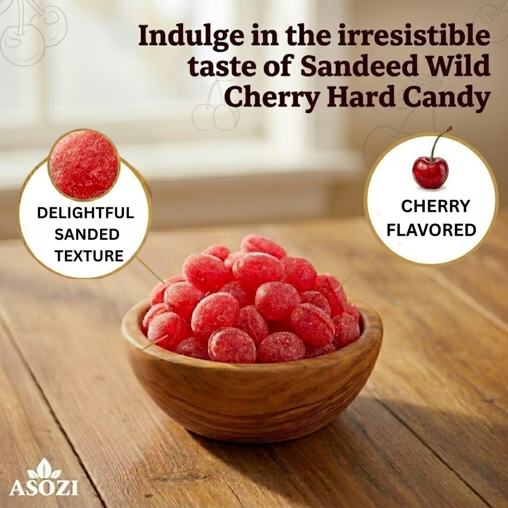 Wild Cherry Drops Hard Candy 2lb- Bulk Pack Old Fashioned Hard Candy - Cherry...