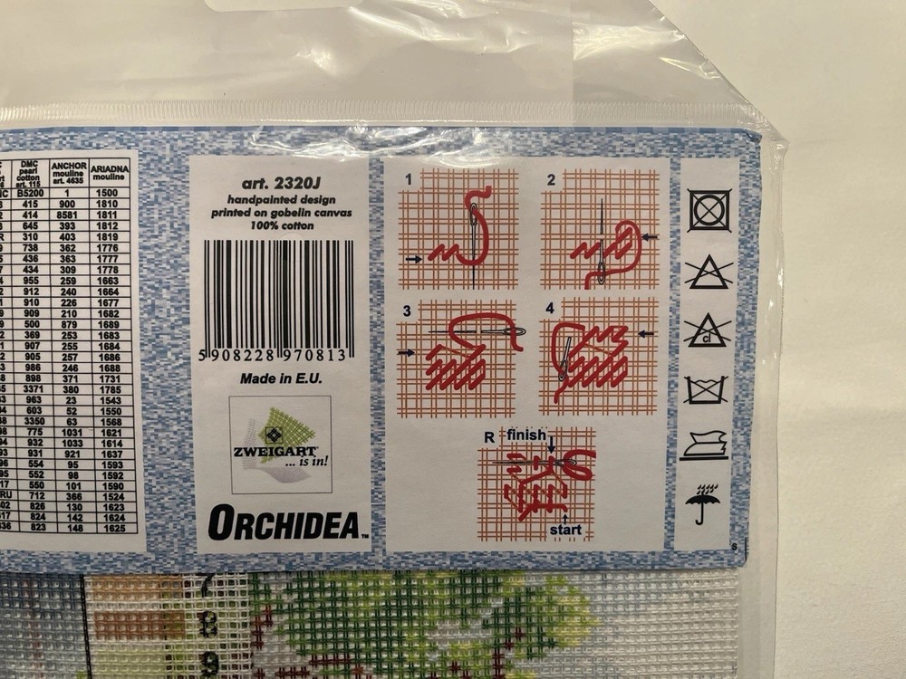 Orchidea - Needlepoint Canvas - “Spring Landscape” - No Yarn
