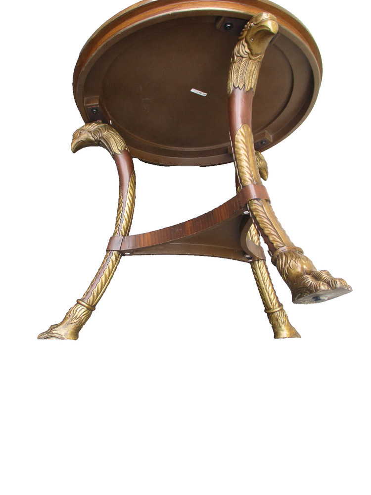 63402 Decorator Round Lamp Table Stand Nightstand Eagle Head