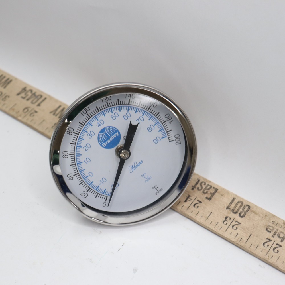 Bradley Howe Thermometer 0-200 Degrees 1/2" NPT