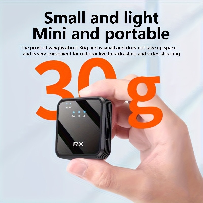 3 in 1 Microphone for iPhone/Android/Camera, Wireless Lavalier Black-3in1