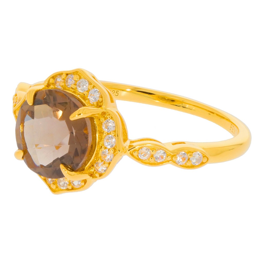 Sterling Silver Semi Mount Ring Setting Round RD 8x8mm Topaz