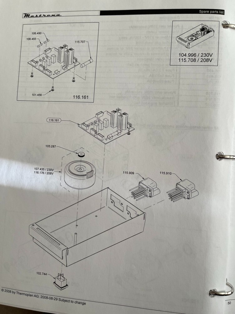 Mastrena Espresso Machine CS2-CTS2 POWER UNIT