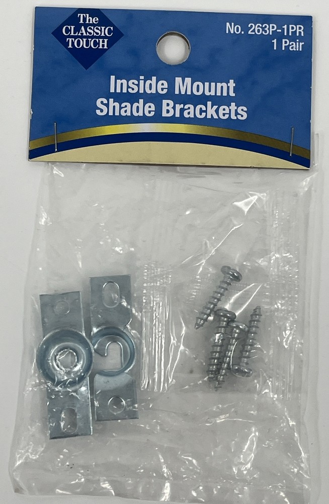 Friedland 263P-1PR Silver Inside Mount Spring Roller Shade Bracket with Hardware