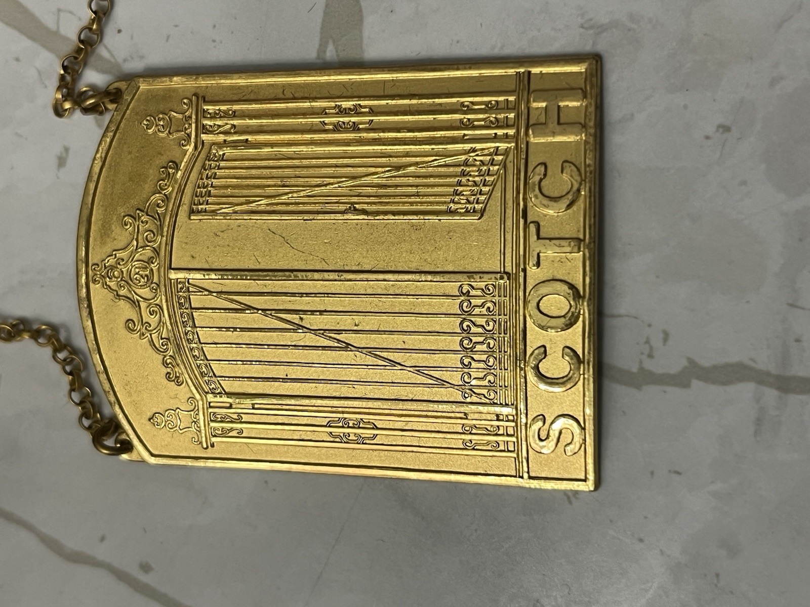 The "21" Club New York NYC Restaurant Gilt Bronze 3 Set Decanter Tags New In Box