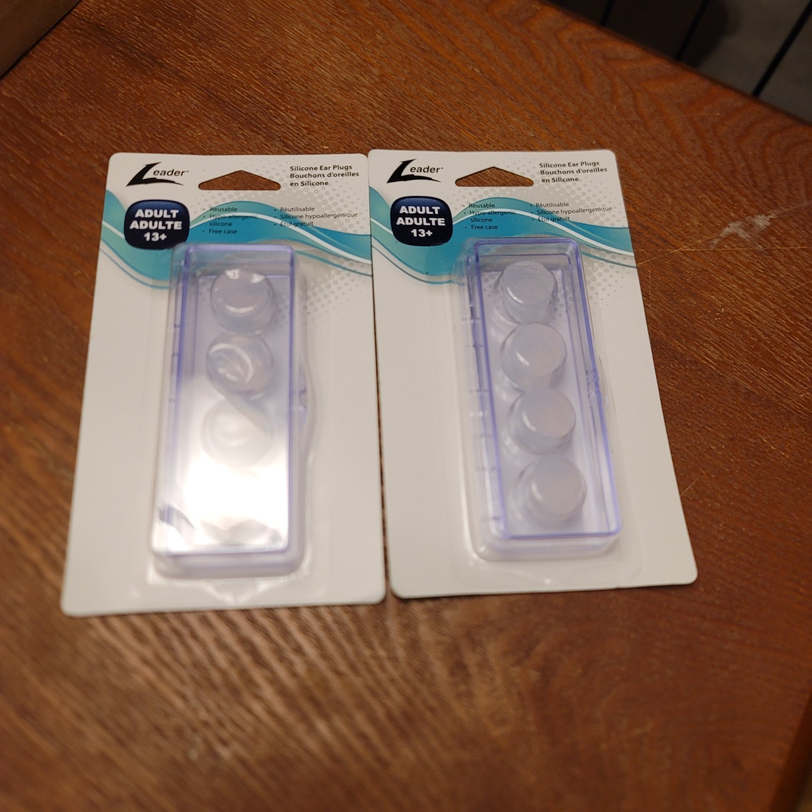 Leader Silicone Ear Plugs Adult Size Great For Swimming Super Soft 4 Pairs