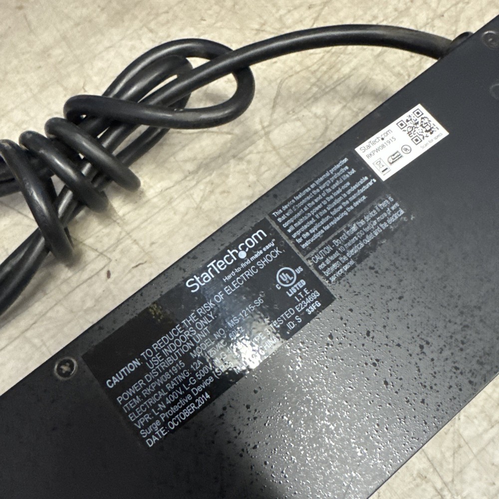 StarTech RKPW081915 Power Conditioner Distribution Panel - Excellent, Tested