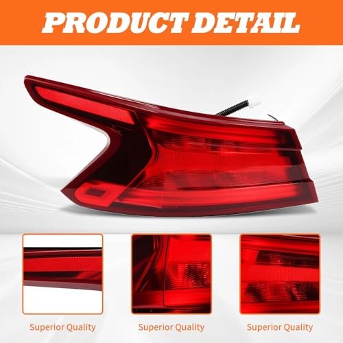 Driver Side Tail Light Assembly Compatible with Maxima 2016 2017 2018 Rear Left