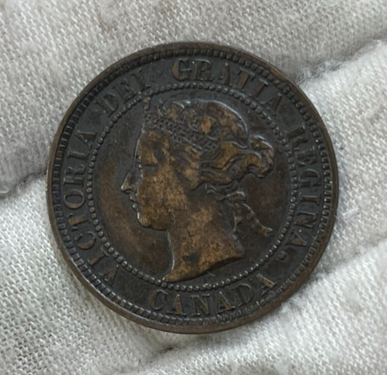 1882 H Canada One Cent Coin