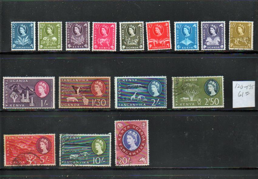 KUT #s 120 -135, complete mint and use combo,