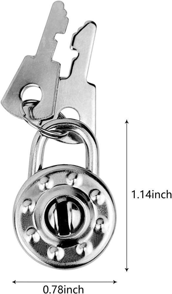 10 Pack Mini Diary Padlock, Small Locks with Keys, Tiny Luggage Locks for Tra...