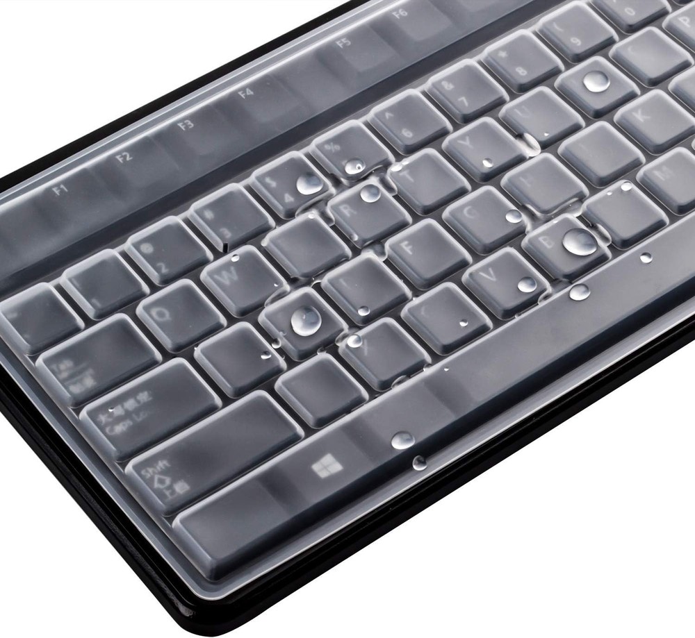2 Pack Clear Desktop Computer Keyboard Protection Skin Protector Cover for PC...