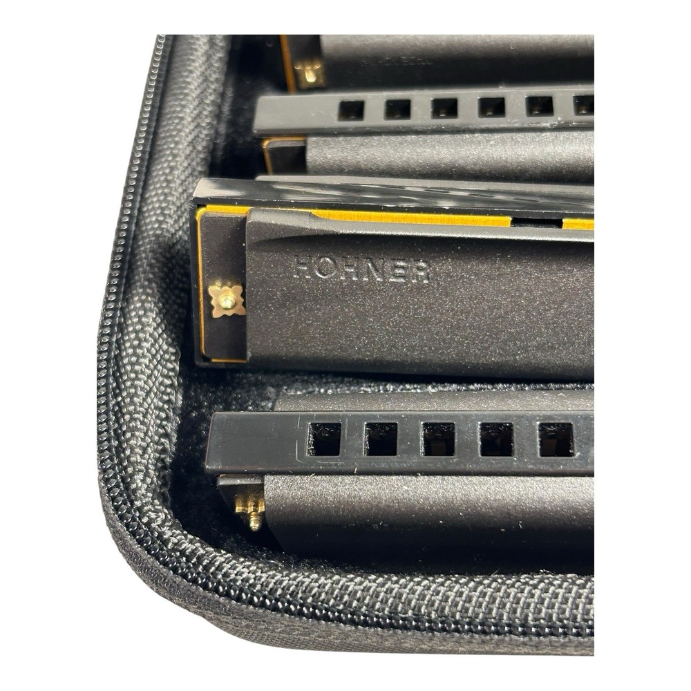 Hohner Piedmont Blues 7-Harmonica Set with Case