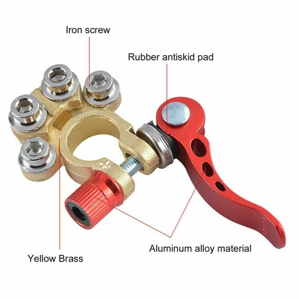 2Pcs Car Battery Terminals Connector Clamp Quick Release Adjust Disconnect Tool