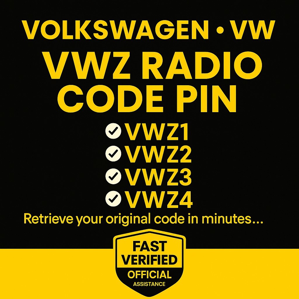 VW Volkswagen RCD RNS Radio Code Unlock PIN Digital Service