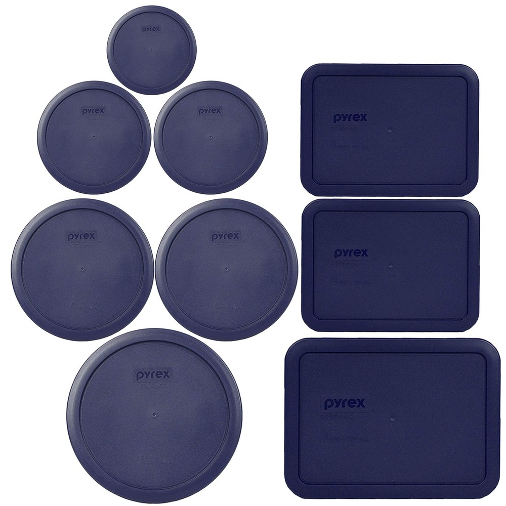 Pyrex Bundle - 9 Items: (1) 7402-PC, (2) 7201-PC, (2) 7200-PC, (1) 7202-PC, (...
