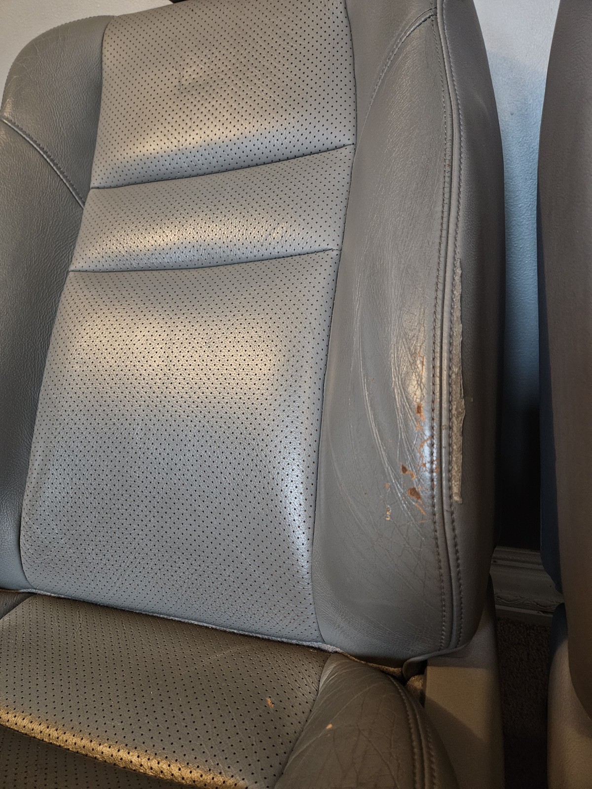 2004 2008 ACURA TSX OEM Gray Front LEATHER Seats Pair Left & Right w/ SRS