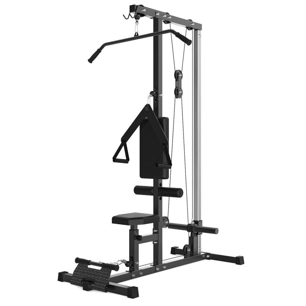 Cable Machine LAT Pulldown Tower High Low Pulley Stations Leg Support Tricep Wor