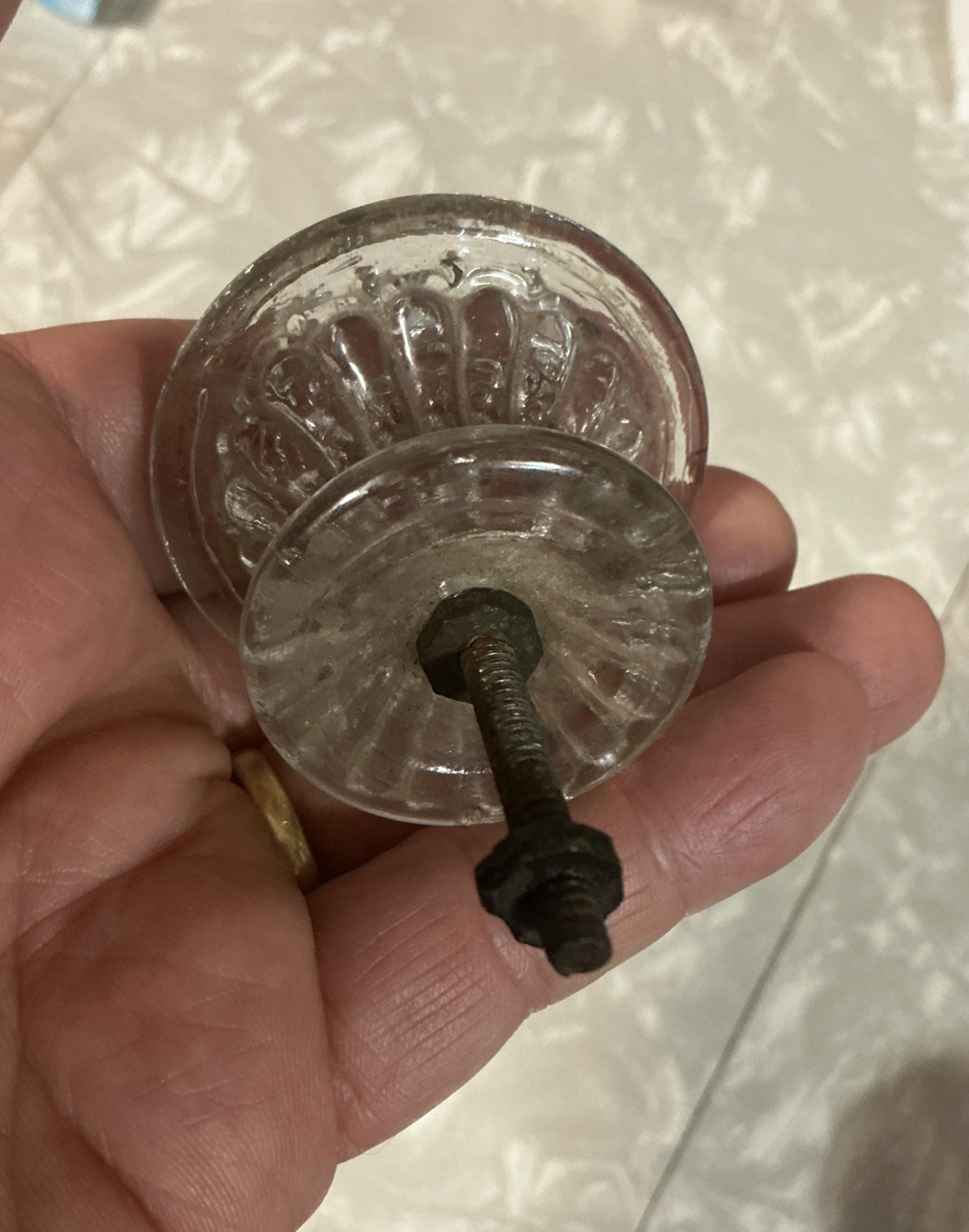 AMAZING RARE EMPIRE PRESSED GLASS PULL BEAUTIFUL OLD ANTIQUE PRICED EACH. LOOK!