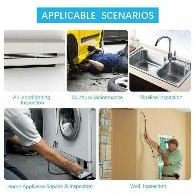 6LED Snake Endoscope Borescope 7mm HD Inspection Camera Scope for Android/PC MAC