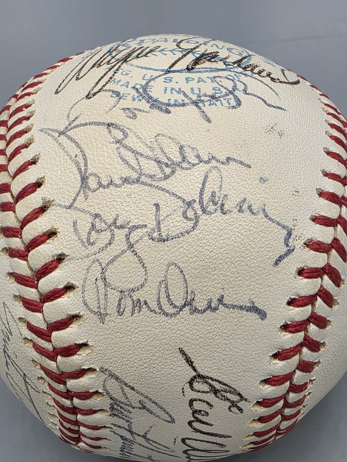 1975 Baltimore Orioles Team Autographed Baseball, 27 Signatures, Brooks Robinson