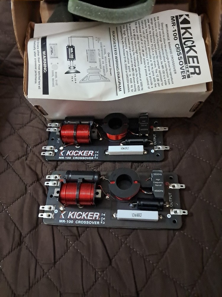Kicker MR100 Midrange Bandpass Crossover Pair MR-100 Open Box